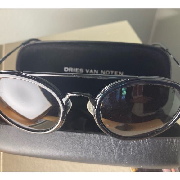 Dries Van Noten Round Sunglasses Linda Farrow + Case DVN/52/13 - Picture 2 of 10
